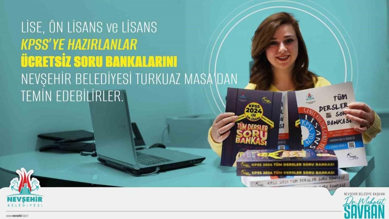 Nevşehir Belediyesi'nden KPSS'ye Hazırlananlara Müjde! Ücretsiz Soru Bankası Dağıtımı Başladı!