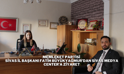 Memleket Partisi Sivas İl Başkanı Fatih Büyükyağmur’dan Sivas Medya Center’a Ziyaret