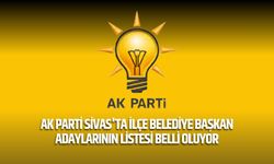 AK Parti Sivas'ta ilçe belediye başkan adaylarının listesi belli oluyor