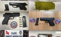 Elazığ'da Polis Operasyonu: 5 Ruhsatsız Tabanca ve Uyuşturucu Madde Ele Geçirildi