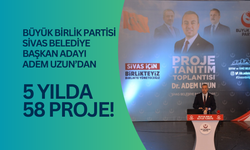 Büyük Birlik Partisi Sivas Belediye Başkan Adayı Adem Uzun’dan 5 Yılda 58 Proje!