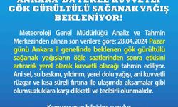 Dikkat! Ankara'da Kuvvetli Gök Gürültülü Sağanak Yağış Uyarısı!