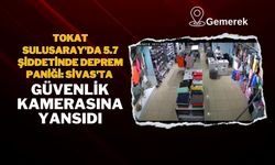 Tokat Sulusaray'da 5.7 Şiddetinde Deprem Paniği: Sivas'ta Güvenlik Kamerasına Yansıdı