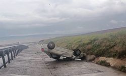 Kaygan Yolda Takla Atan Otomobilde 1 Yaralı!