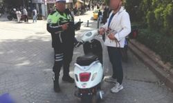 Eskişehir'de Yaya Alanlarına Giren Motosiklet ve Motorlu Bisiklet Sürücülerine Ceza!