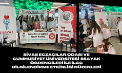 Sivas Eczacılar Odası ve Cumhuriyet Üniversitesi ESAYAK Öğrencileri İle İlaç Bilgilendirme Etkinliği Düzenledi