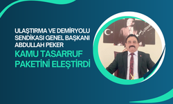 Ulaştırma ve Demiryolu Sendikası Genel Başkanı Abdullah Peker, Kamu Tasarruf Paketini Eleştirdi