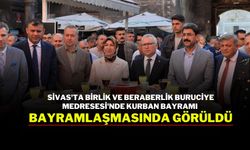 Sivas'ta Birlik ve Beraberlik Buruciye Medresesi'nde Kurban Bayramı Bayramlaşmasında Görüldü