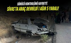 Sürücü Kontrolünü Kaybetti: Sivas'ta Araç Devrildi 1 Ağır 5 Yaralı