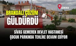 Sivas Gemerek Devlet Hastanesi Çocuk Parkında Tehlike Devam Ediyor: Brandalı Çözüm Güldürdü