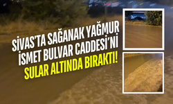 Sivas'ta Sağanak Yağmur İsmet Bulvar Caddesi’ni Sular Altında Bıraktı!