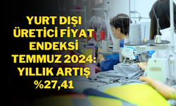 Yurt Dışı Üretici Fiyat Endeksi Temmuz 2024: Yıllık Artış %27,41