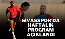 Sivasspor’da Haftalık Program Açıklandı