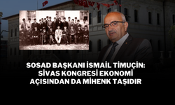 SOSAD Başkanı İsmail Timuçin: Sivas Kongresi Ekonomi Açısından da Mihenk Taşıdır