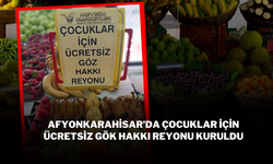 Afyonkarahisar’da Çocuklar İçin Ücretsiz Gök Hakkı Reyonu Kuruldu