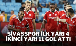 Sivasspor İlk Yarı 4 İkinci Yarı 11 Gol Attı