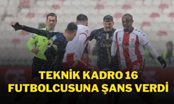 Teknik Kadro 16 Futbolcusuna Şans Verdi