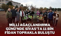 Milli Ağaçlandırma Günü’nde Sivas’ta 11 Bin Fidan Toprakla Buluştu