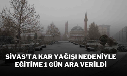 Sivas'ta Kar Yağışı Nedeniyle Eğitime 1 Gün Ara Verildi