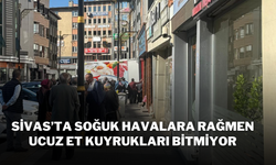 Sivas’ta Soğuk Havalara Rağmen Ucuz Et Kuyrukları Bitmiyor