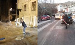 Hakkari’de Soğuk Hava Yolları Buz Pistine Döndürdü