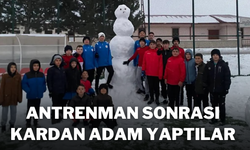 Antrenman Sonrası Kardan Adam Yaptılar