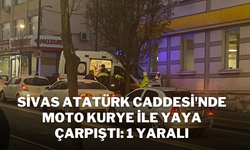 Sivas Atatürk Caddesi'nde Motokurye ile Yaya Çarpıştı: 1 Yaralı