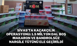 Sivas’ta Kaçakçılık Operasyonu: 1.5 Milyon Dal Boş Makaron ve Bandrolsüz Nargile Tütünü Ele Geçirildi