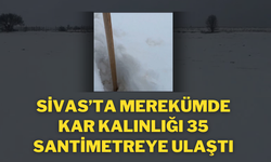 Sivas’ta Merekümde Kar Kalınlığı 35 Santimetreye Ulaştı