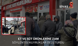 Sivas'ta Et ve Süt Ürünlerine Zam Söylentisi Kuyruklar Oluşturdu