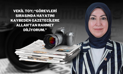 Vekil Toy; “Görevleri sırasında hayatını kaybeden Gazetecilere Allah’tan rahmet diliyorum.”