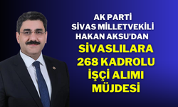 AK Parti Sivas Milletvekili Hakan Aksu’dan Sivaslılara 268 Kadrolu İşçi Alımı Müjdesi