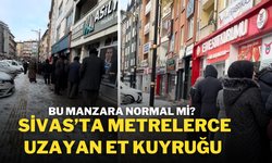 Bu Manzara Normal mi? Sivas’ta Metrelerce Uzayan Et Kuyruğu