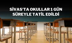 Sivas'ta Okullar 1 Gün Süreyle Tatil Edildi