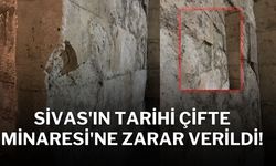 Sivas'ın Tarihi Çifte Minaresi'ne Zarar Verildi!