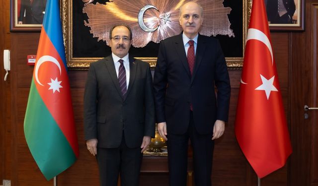 TBMM Başkanı Kurtulmuş Bakü'de Büyükelçiliği Ziyaret Etti