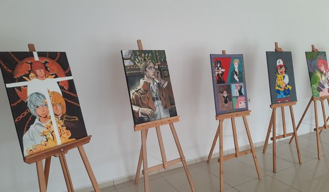 Sivas'ta Bir İlk: Anime Tablolar Sergiyle Sanatseverlerle Buluştu