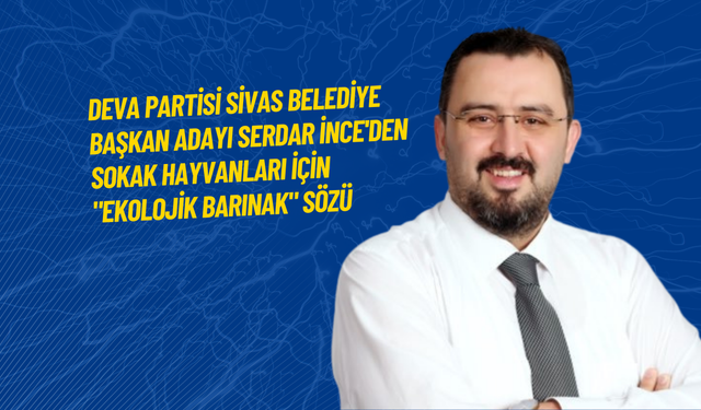 Deva Partisi Sivas Belediye Başkan Adayı Serdar İnce'den Sokak Hayvanları için "Ekolojik Barınak" Sözü