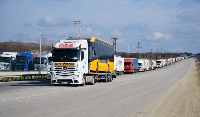 Hamzabeyli Sınır Kapısı'nda Tır Kuyruğu: Sürücüler Yetkililerden Çözüm Bekliyor