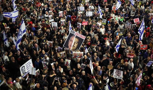 İsrail'de Gazze Protestoları: 100 Bin Kişiden Netanyahu'ya İstifa Talebi
