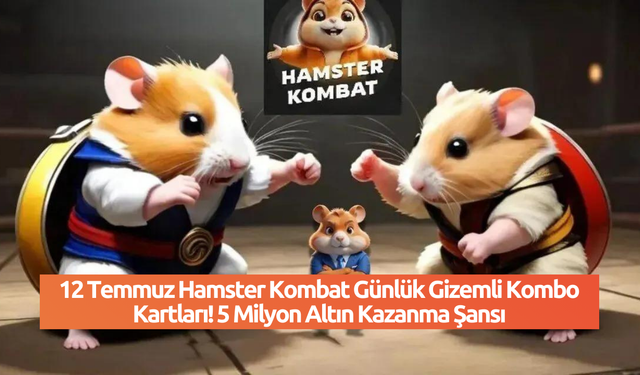 12 Temmuz Hamster Kombat Günlük Gizemli Kombo Kartları! 5 Milyon Altın Kazanma Şansı