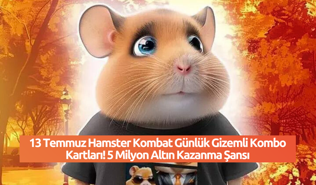 13 Temmuz Hamster Kombat Günlük Gizemli Kombo Kartları! 5 Milyon Altın Kazanma Şansı