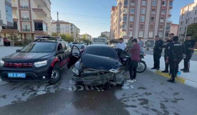 Aksaray’da Kaçan Sürücü Kaza Yaptı