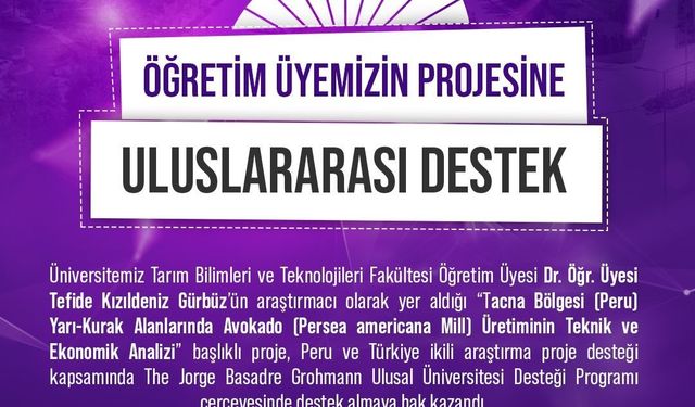 Niğde Ömer Halisdemir Üniversitesi’nin Avokado Üretimi Projesine Uluslararası Destek