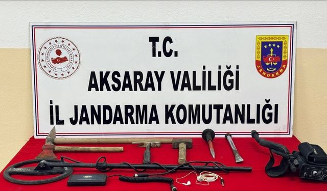 Aksaray'da Kaçak Kazı Yapan Defineciler Suçüstü Yakalandı