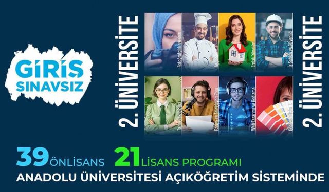 Anadolu Üniversitesi Sınavsız İkinci Üniversite Kayıtlarını Uzattı