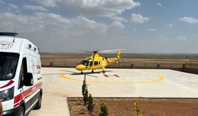 Konya’da Kalp Krizi Geçiren Hasta Hava Ambulansıyla Konya’ya Sevk Edildi