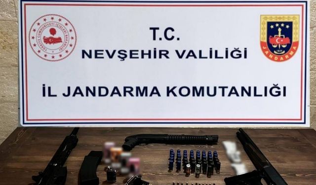 Nevşehir’de Jandarma Operasyonunda Çok Sayıda Silah ve Mühimmat Ele Geçirildi