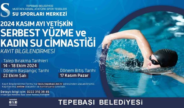 Tepebaşı Belediyesi’nden Su Jimnastiği Kursu: Kayıtlar Başlıyor