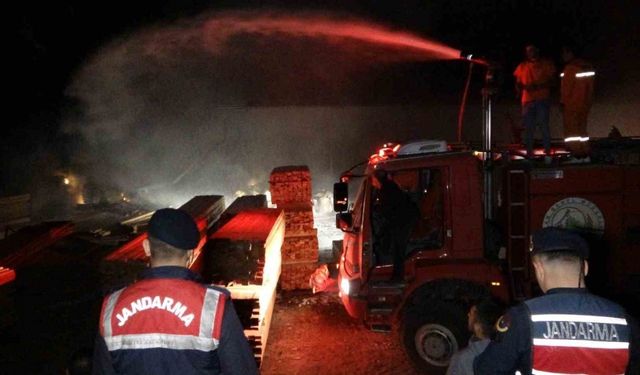 Antalya'da Kereste Fabrikasında Çıkan Yangın Korku Yarattı